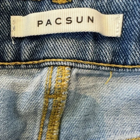PacSun 90’s Colorblock Two-Tone High Rise Straight Leg Jeans - Picture 11 of 12